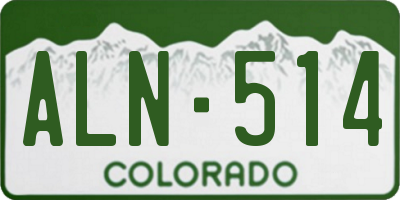 CO license plate ALN514