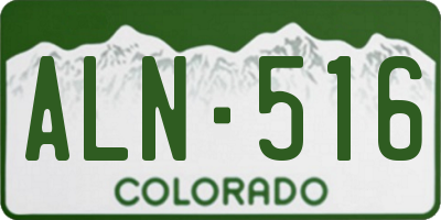 CO license plate ALN516