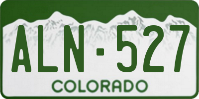 CO license plate ALN527