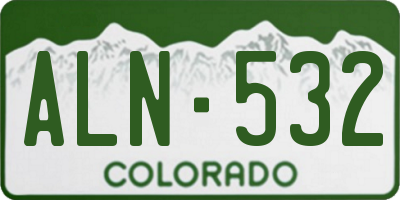 CO license plate ALN532