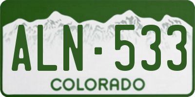 CO license plate ALN533