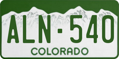 CO license plate ALN540