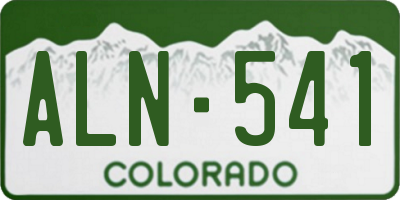 CO license plate ALN541