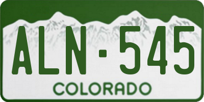 CO license plate ALN545