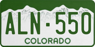 CO license plate ALN550