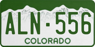 CO license plate ALN556