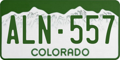 CO license plate ALN557