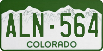 CO license plate ALN564