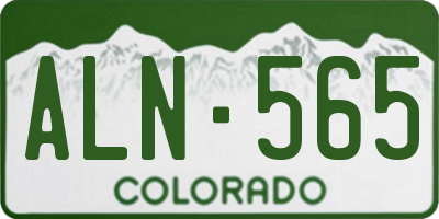 CO license plate ALN565