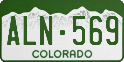 CO license plate ALN569