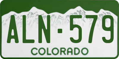 CO license plate ALN579