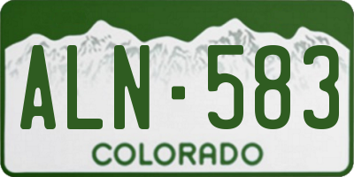 CO license plate ALN583