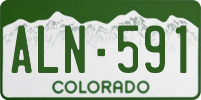 CO license plate ALN591