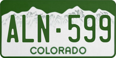CO license plate ALN599