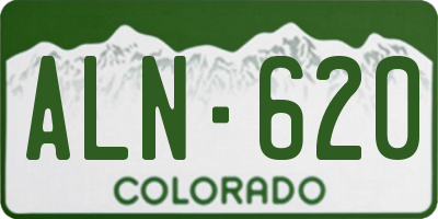 CO license plate ALN620
