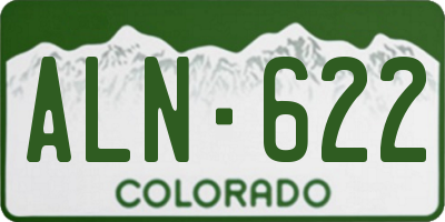 CO license plate ALN622
