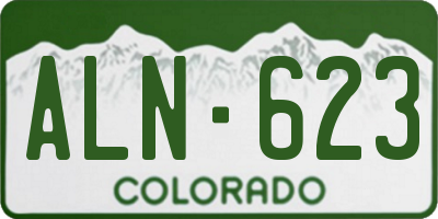CO license plate ALN623