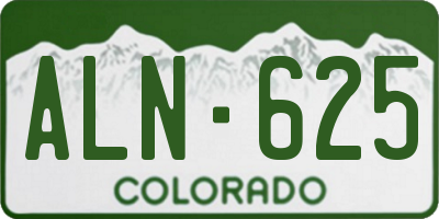 CO license plate ALN625