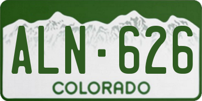 CO license plate ALN626