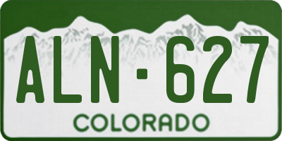 CO license plate ALN627