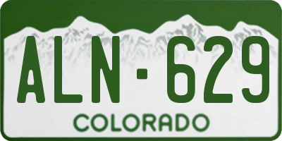 CO license plate ALN629