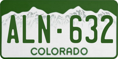 CO license plate ALN632