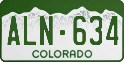 CO license plate ALN634