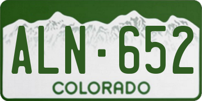 CO license plate ALN652