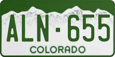 CO license plate ALN655