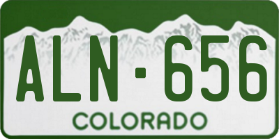 CO license plate ALN656