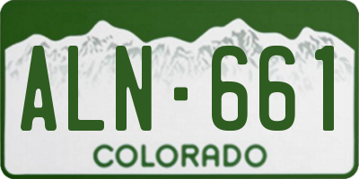 CO license plate ALN661