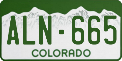 CO license plate ALN665