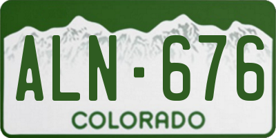 CO license plate ALN676