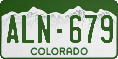 CO license plate ALN679