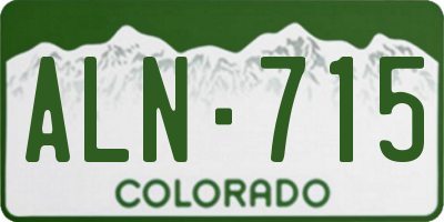 CO license plate ALN715