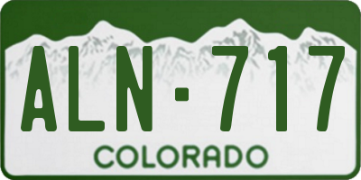 CO license plate ALN717
