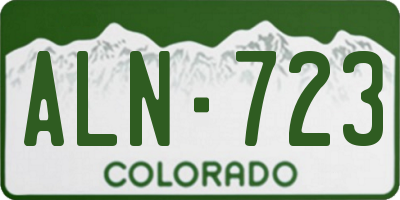 CO license plate ALN723
