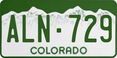 CO license plate ALN729