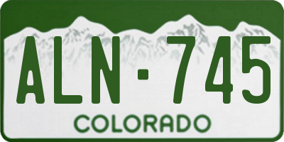 CO license plate ALN745