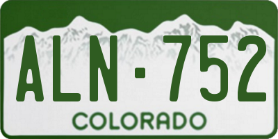 CO license plate ALN752