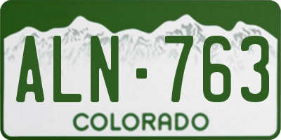 CO license plate ALN763