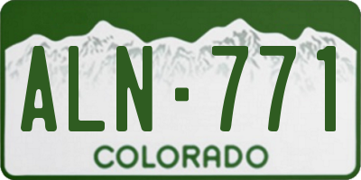 CO license plate ALN771