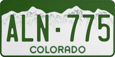 CO license plate ALN775