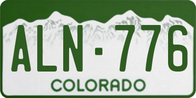 CO license plate ALN776