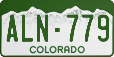 CO license plate ALN779