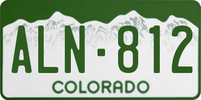 CO license plate ALN812