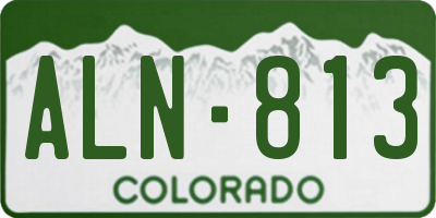 CO license plate ALN813