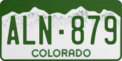 CO license plate ALN879