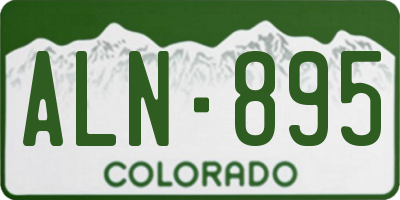 CO license plate ALN895