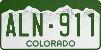 CO license plate ALN911